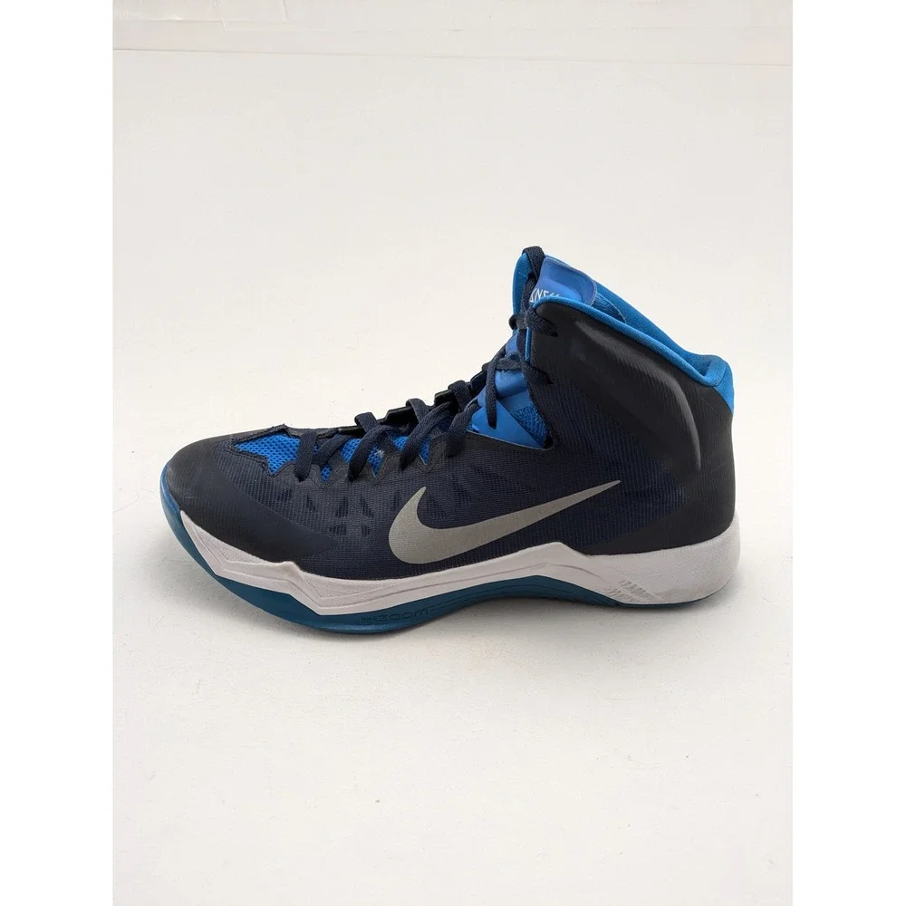 Mens Nike Zoom HyperQuickness TB Blue White Basketball Shoes 599421-401 Size 12‎